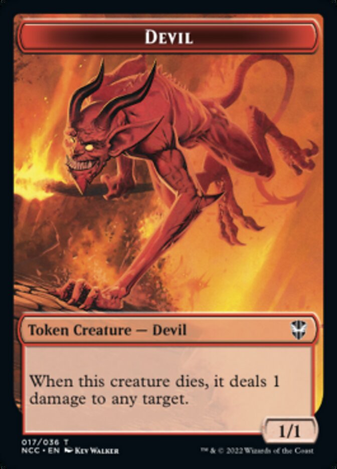 Soldier (33) // Devil Double-Sided Token [Streets of New Capenna Commander Tokens] | Good Games Morley