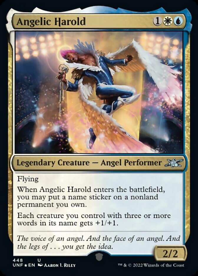 Angelic Harold (Galaxy Foil) [Unfinity] | Good Games Morley