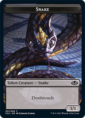 Snake // Zombie Double-Sided Token [Commander Collection: Black Tokens] | Good Games Morley