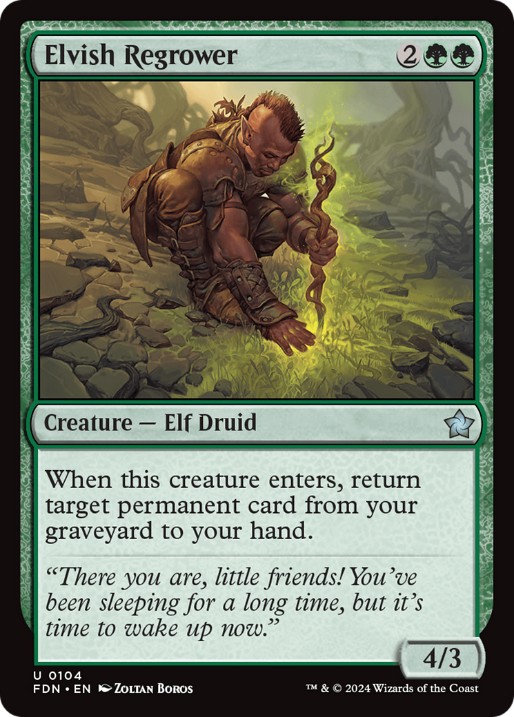 Elvish Regrower [Foundations] | Good Games Morley