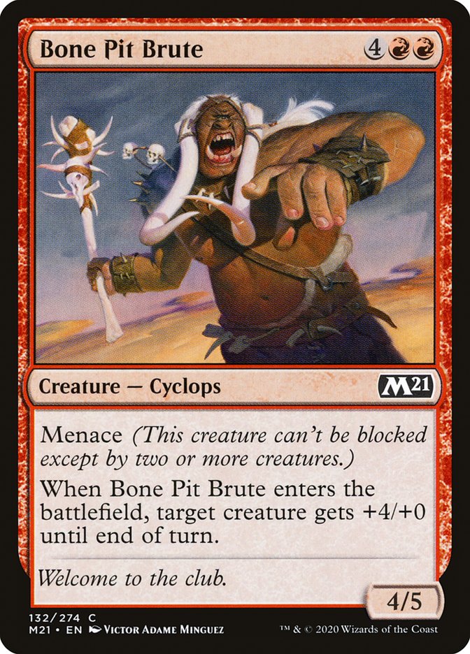 Bone Pit Brute 132 (Core Set 2021)  - Foil | Good Games Morley