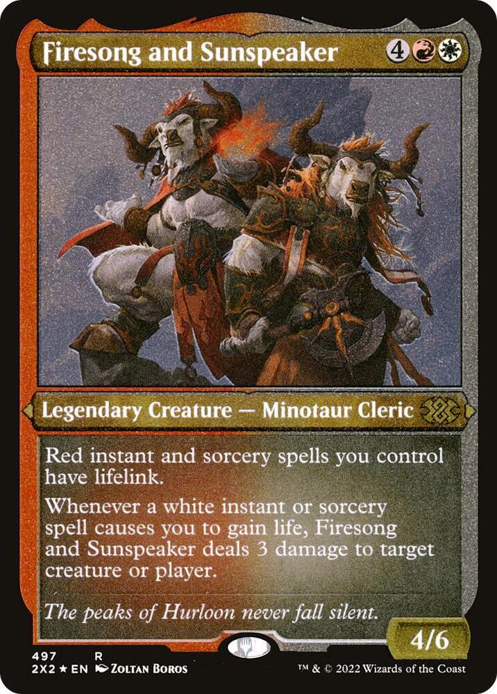 Firesong and Sunspeaker Foil Etched 497 (Double Masters 2022)  - Foil | Good Games Morley