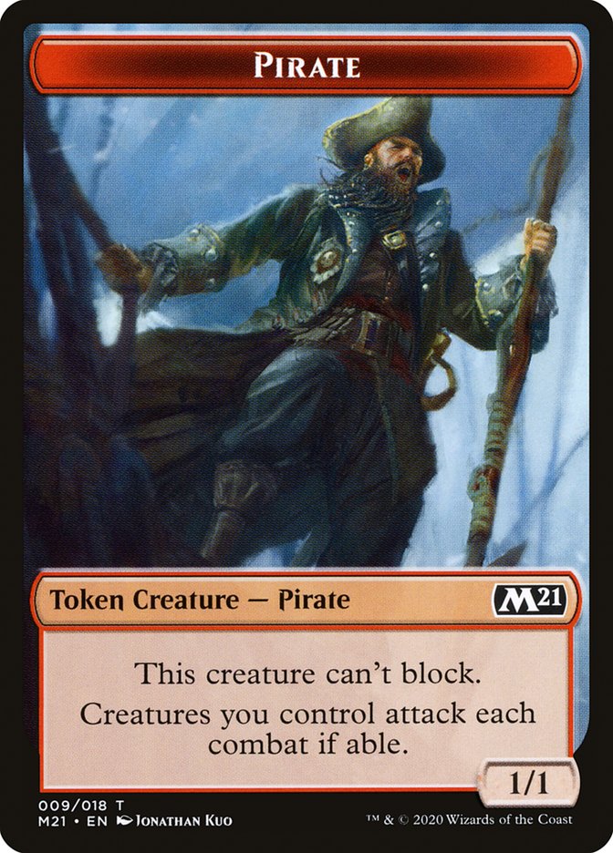 Demon // Pirate Double-Sided Token [Core Set 2021 Tokens] | Good Games Morley