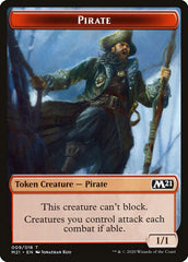Knight // Pirate Double-Sided Token [Core Set 2021 Tokens] | Good Games Morley