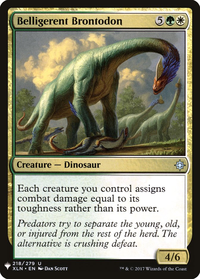 Belligerent Brontodon [Mystery Booster] | Good Games Morley