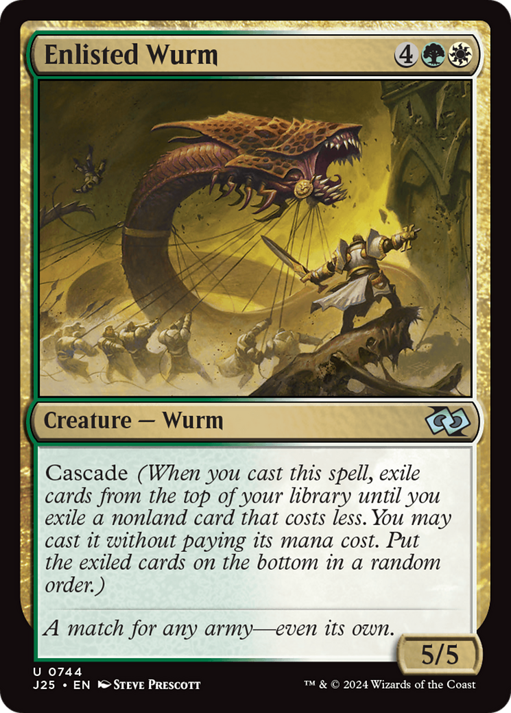 Enlisted Wurm [Foundations Jumpstart] | Good Games Morley