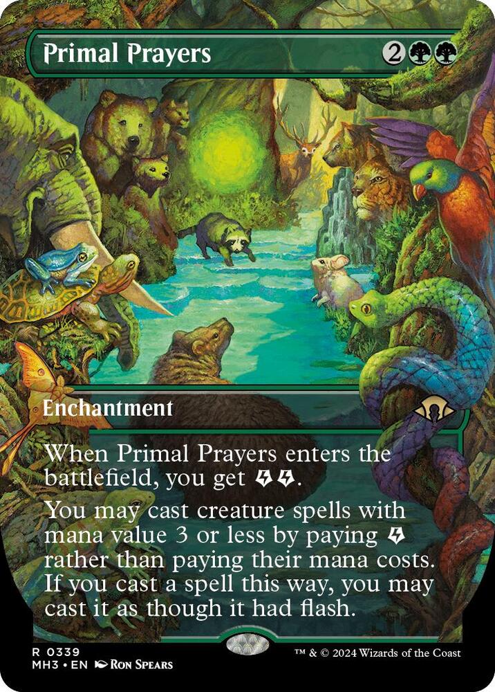 Primal Prayers 339 (Modern Horizons 3)  - Borderless Foil | Good Games Morley
