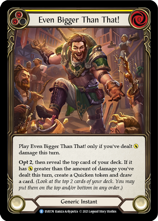 Even Bigger Than That! (Yellow) [EVR174] (Everfest)  1st Edition Rainbow Foil | Good Games Morley