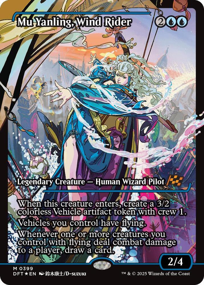 Mu Yanling, Wind Rider 399/291 (Aetherdrift)  - Showcase Foil | Good Games Morley