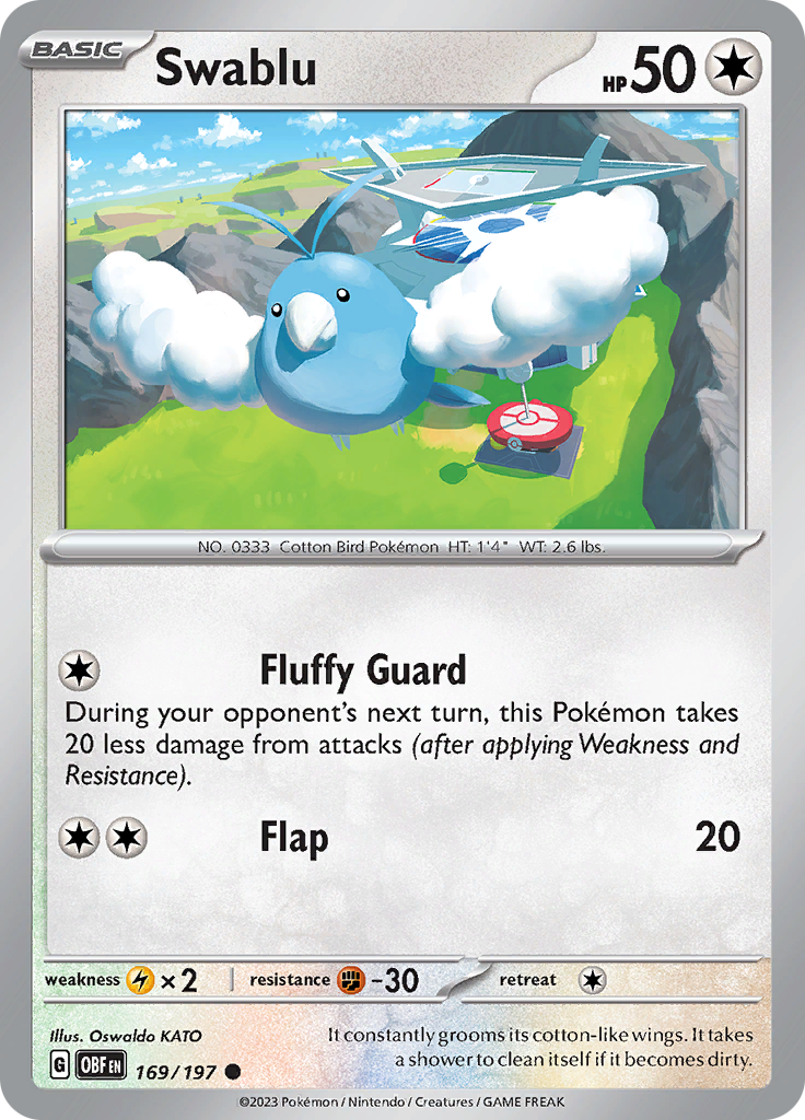 Swablu (169/197) [Scarlet & Violet: Obsidian Flames] | Good Games Morley