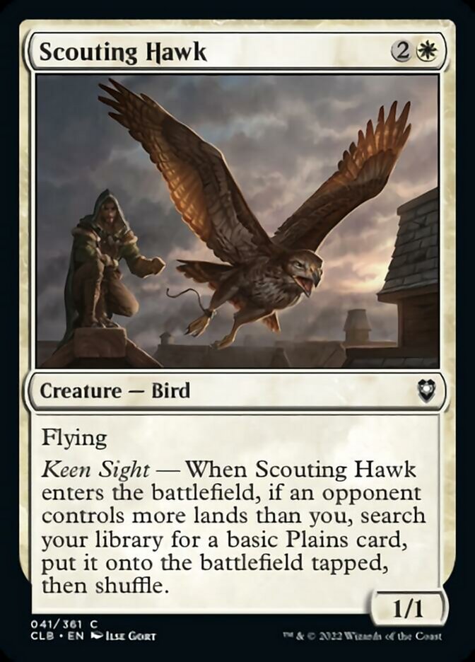 Scouting Hawk [Commander Legends: Battle for Baldur's Gate] | Good Games Morley