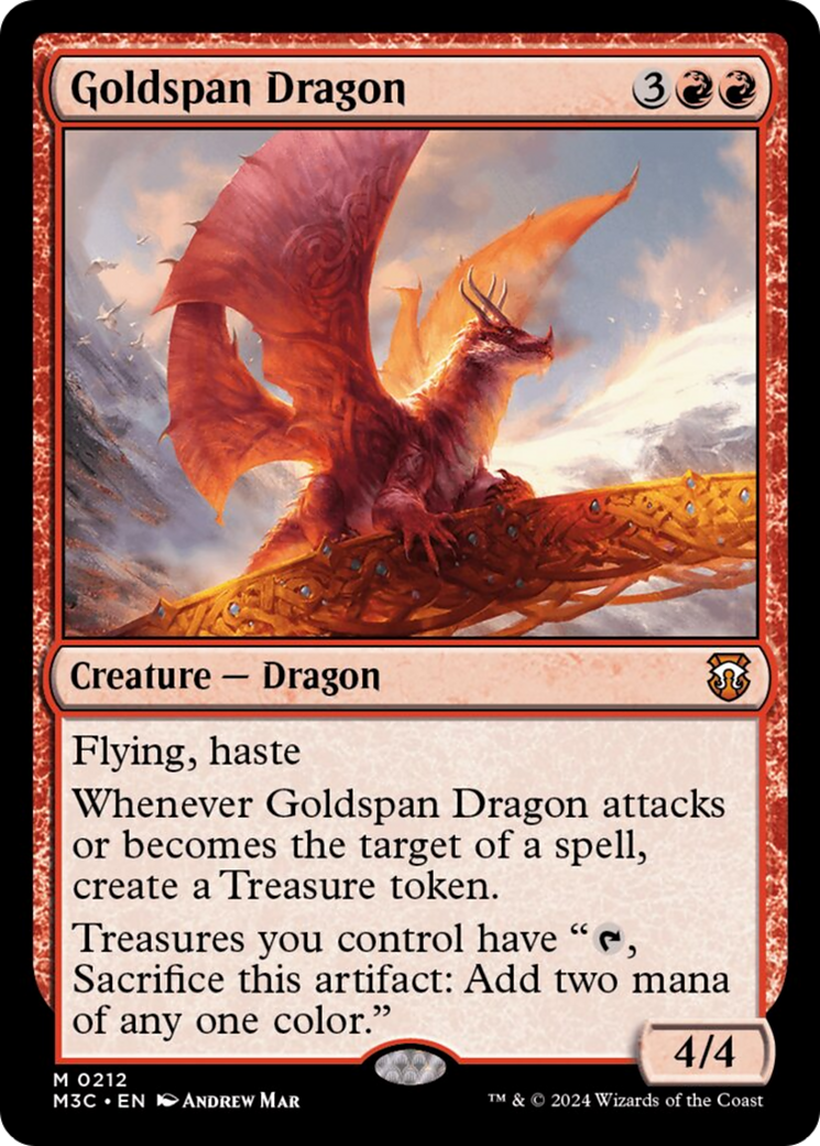 Goldspan Dragon (Ripple Foil) [Modern Horizons 3 Commander] | Good Games Morley