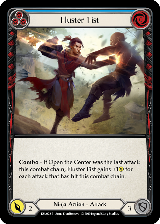 Fluster Fist (Blue) [KSU022-R] (Katsu Hero Deck)  1st Edition Normal | Good Games Morley