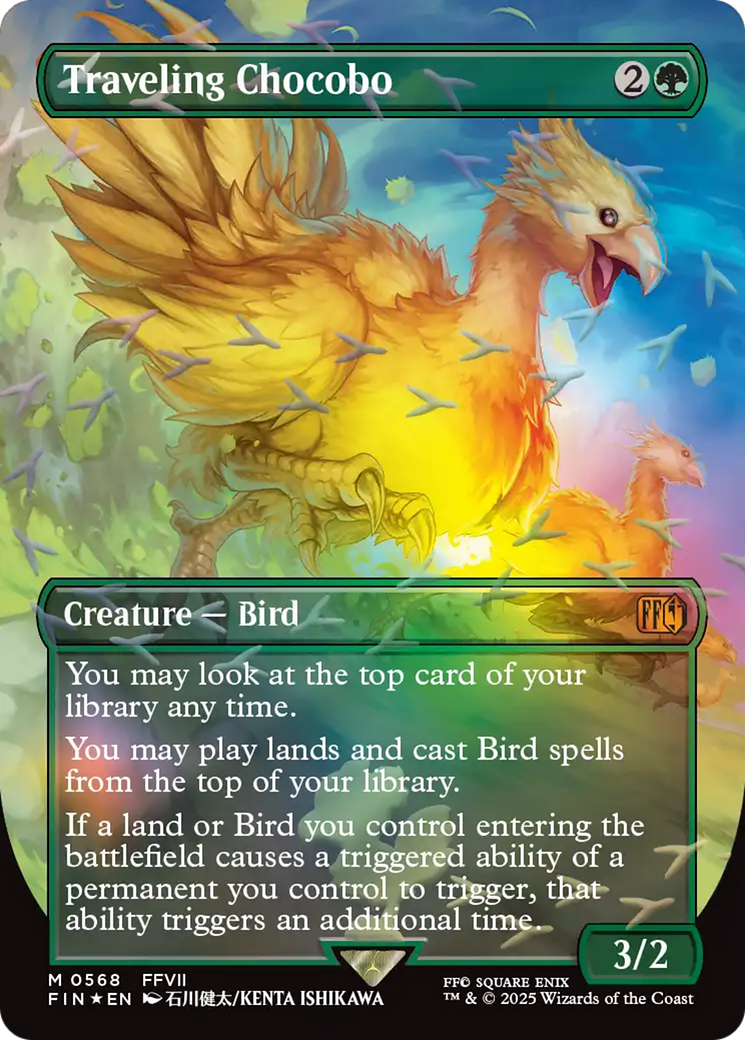Traveling Chocobo (Borderless) (Chocobo Track Foil) [FINAL FANTASY] | Good Games Morley
