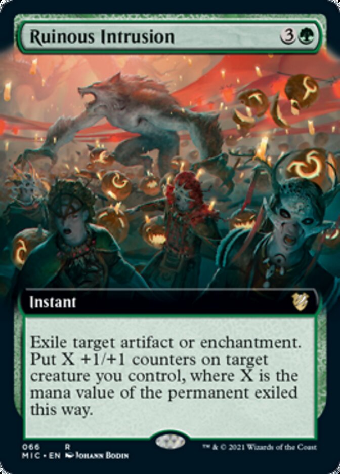 Ruinous Intrusion (Extended Art) [Innistrad: Midnight Hunt Commander] | Good Games Morley