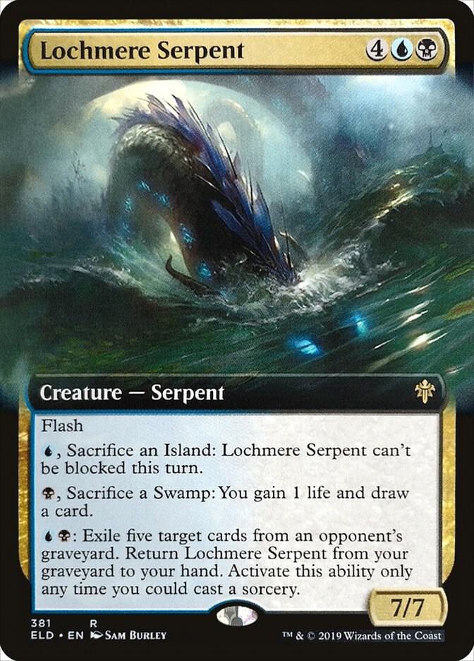 Lochmere Serpent 381/269 (Throne of Eldraine)  - Extended Art | Good Games Morley