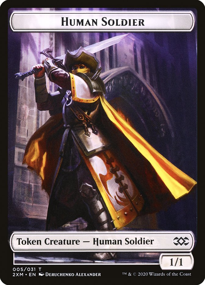 Human Soldier Token [Double Masters Tokens] | Good Games Morley