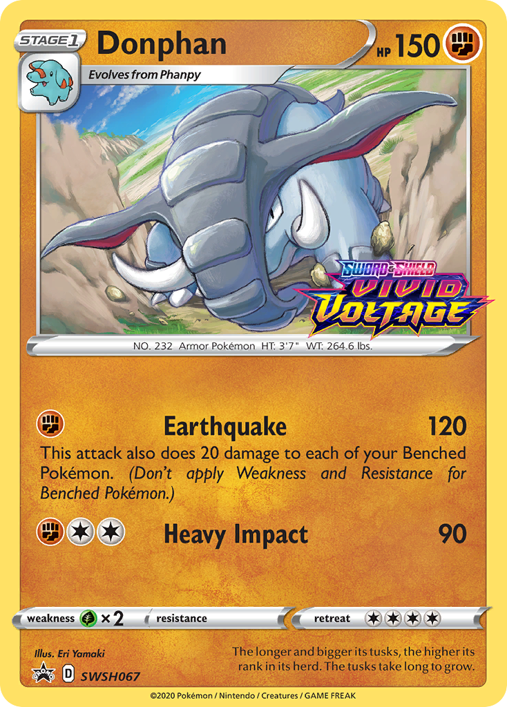 Donphan (SWSH067) (Prerelease Promo) [Sword & Shield: Black Star Promos] | Good Games Morley