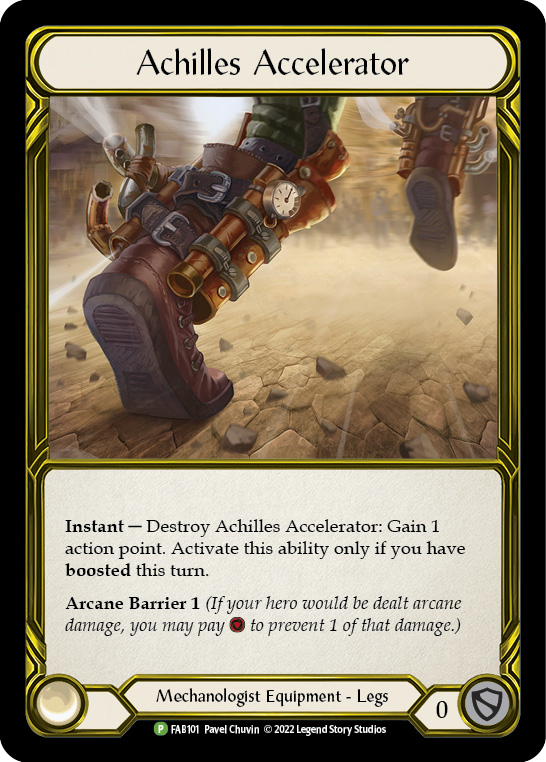 Achilles Accelerator (Golden) [FAB101] (Promo)  Cold Foil | Good Games Morley