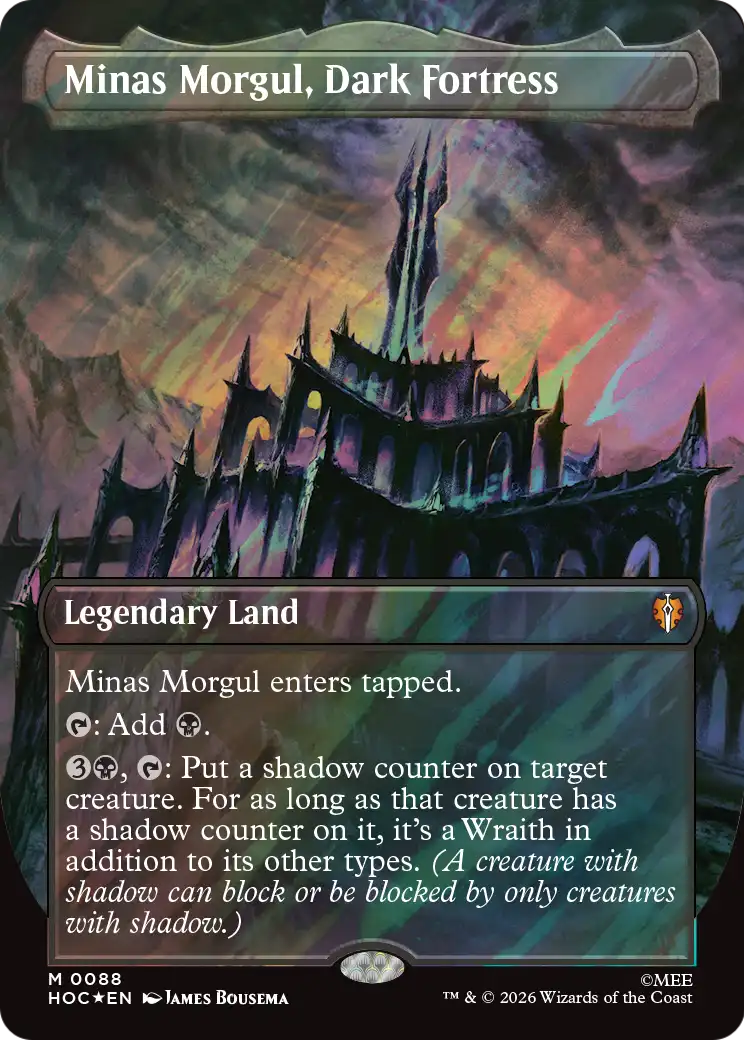 Minas Morgul, Dark Fortress (Borderless) (Surge Foil) [The Hobbit: Eternal-Legal] | Good Games Morley