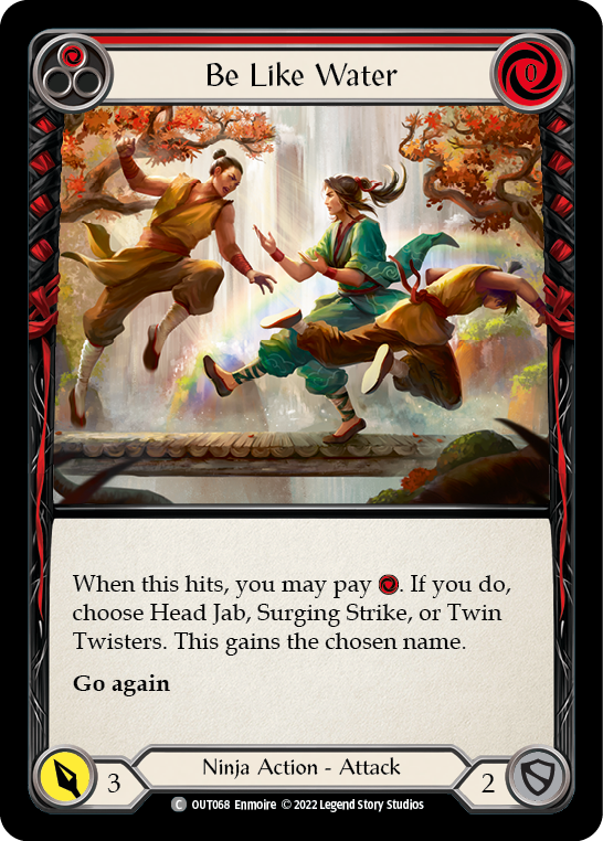 Be Like Water (Red) [OUT068] (Outsiders)  Rainbow Foil | Good Games Morley