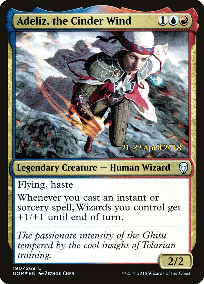 Adeliz, the Cinder Wind [Dominaria Prerelease Promos] | Good Games Morley