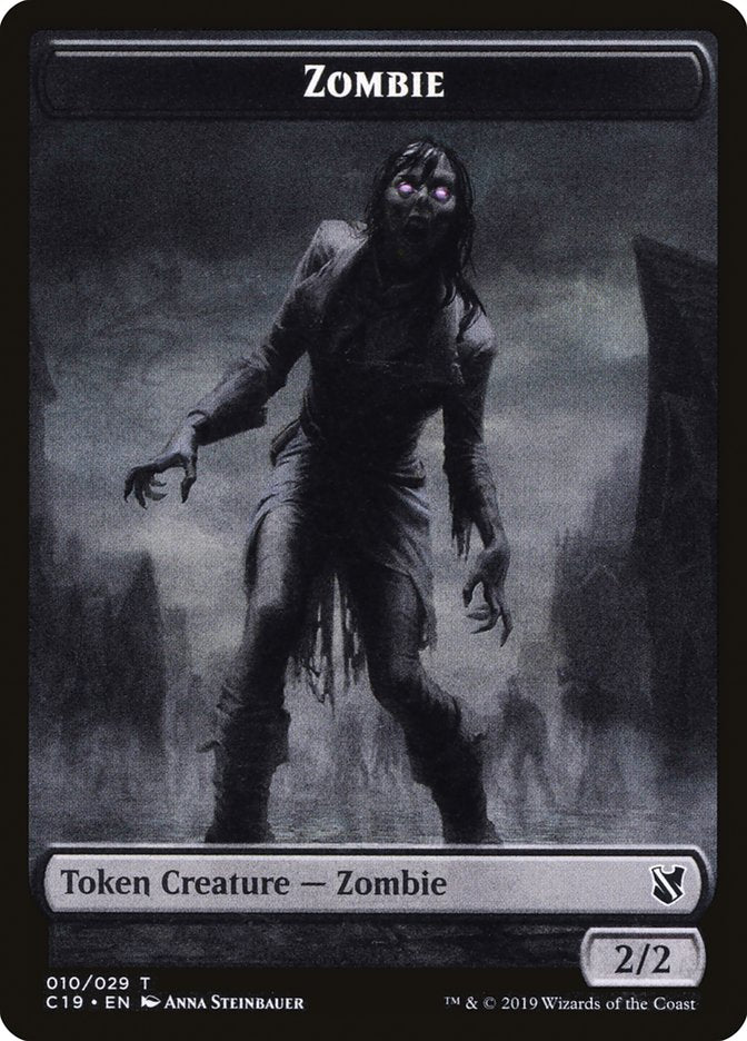 Ob Nixilis, Reignited Emblem // Zombie (010) Double-Sided Token [Commander 2019 Tokens] | Good Games Morley