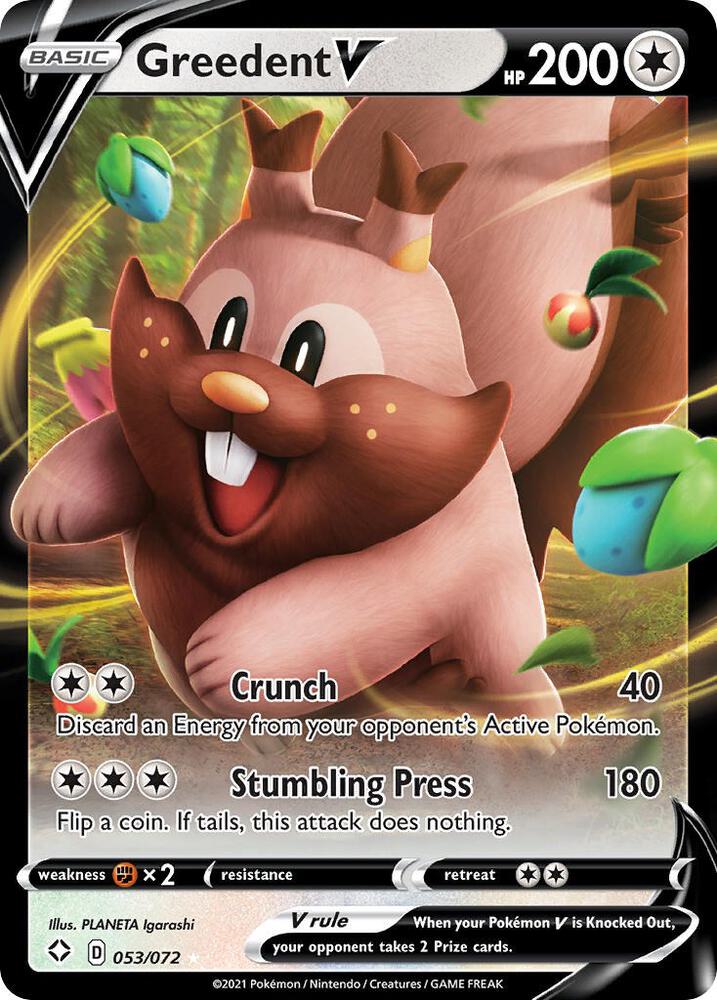 Greedent V 053/072 (Shining Fates)  - Holofoil | Good Games Morley