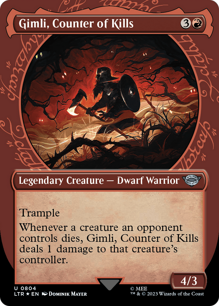 Gimli, Counter of Kills (Showcase) (Surge Foil) [The Lord of the Rings: Tales of Middle-Earth] | Good Games Morley