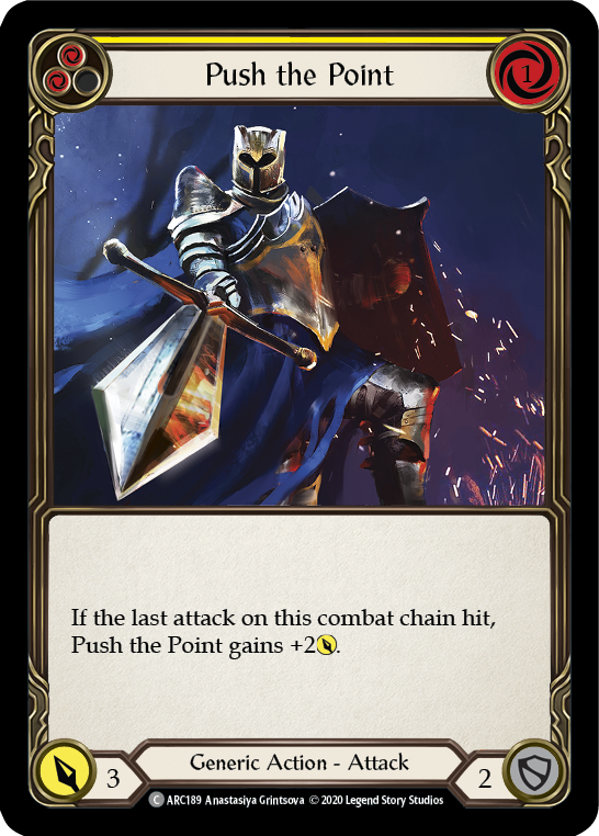 Push the Point (Yellow) [U-ARC189] (Arcane Rising Unlimited)  Unlimited Normal | Good Games Morley