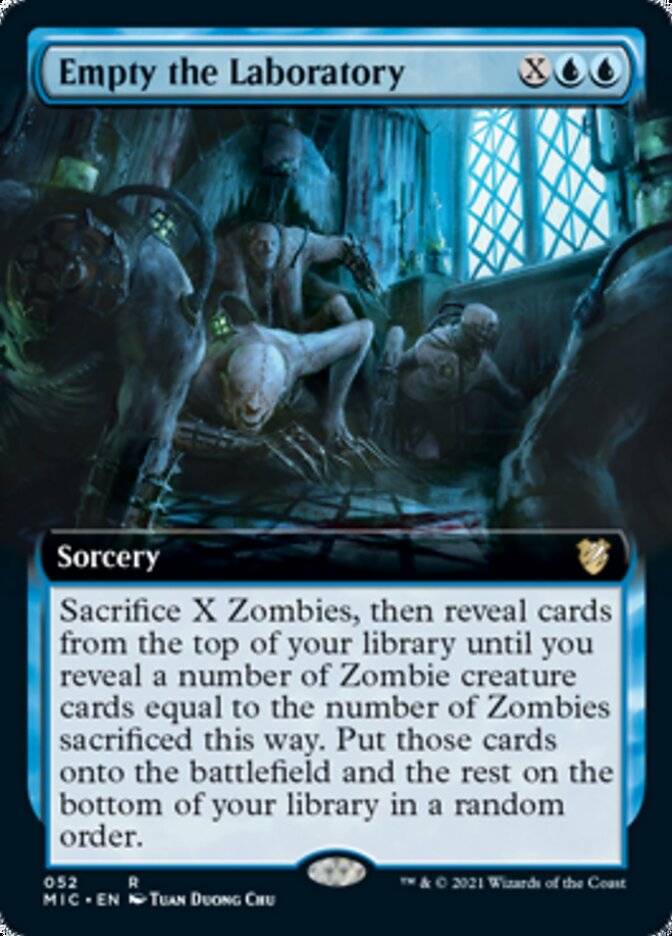 Empty the Laboratory (Extended Art) [Innistrad: Midnight Hunt Commander] | Good Games Morley