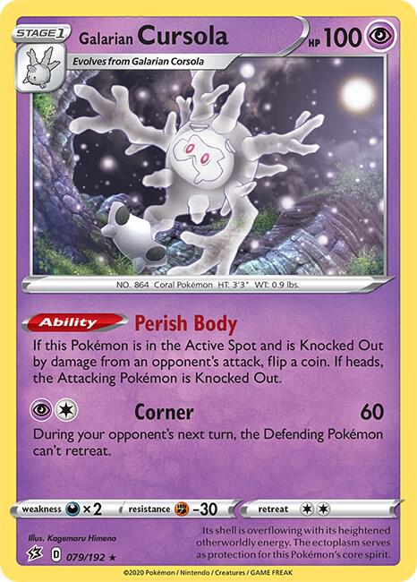 Galarian Cursola 079/192 (SWSH02: Rebel Clash)  - Holofoil | Good Games Morley