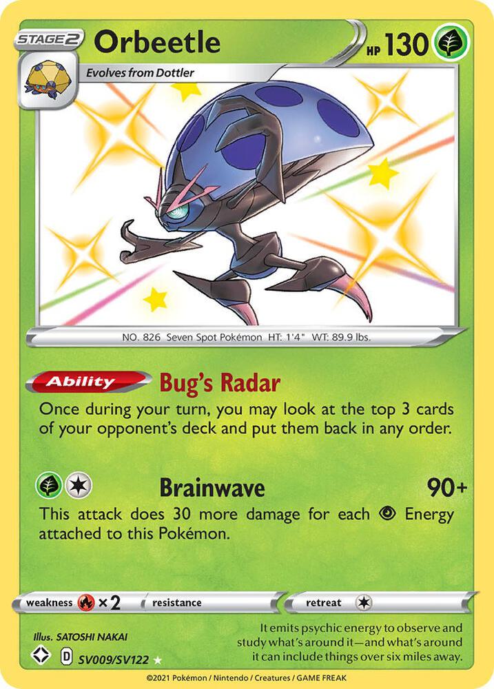 Orbeetle SV009/SV122 (Shining Fates: Shiny Vault)  - Holofoil | Good Games Morley