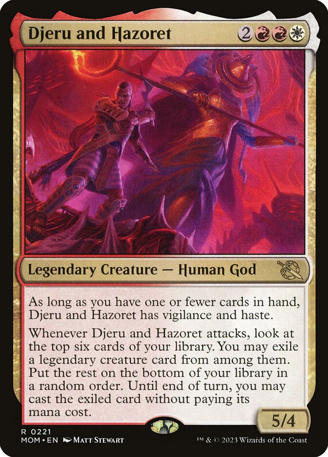 Djeru and Hazoret 221/291 (March of the Machine)  - Foil | Good Games Morley