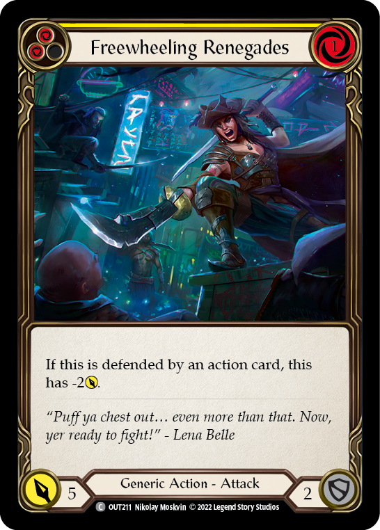 Freewheeling Renegades (Yellow) [OUT211] (Outsiders)  Rainbow Foil | Good Games Morley