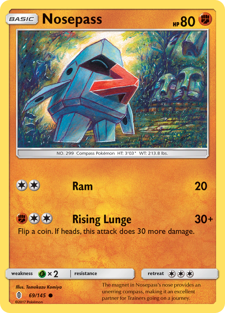 Nosepass (69/145) [Sun & Moon: Guardians Rising] | Good Games Morley