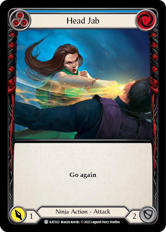 Head Jab (Blue) [KAT022] (Outsiders Katsu Blitz Deck) | Good Games Morley