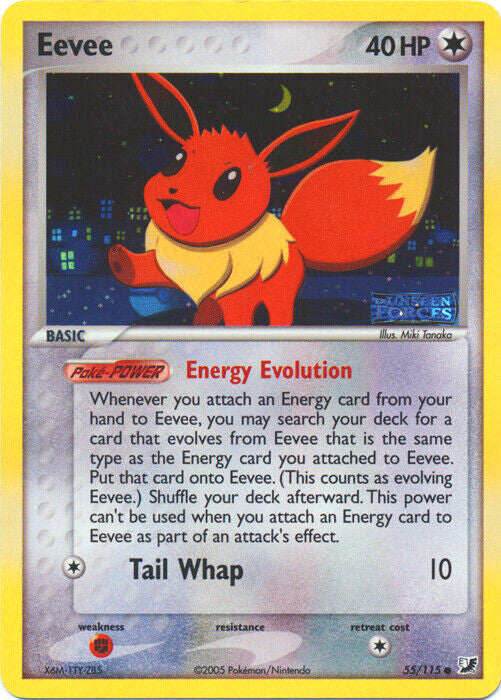 Eevee (55/115) (Stamped) [EX: Unseen Forces] | Good Games Morley
