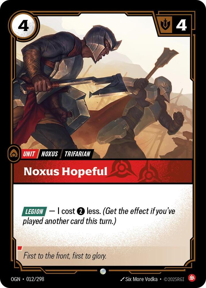 Noxus Hopeful 12/298 (Origins)  - Foil | Good Games Morley