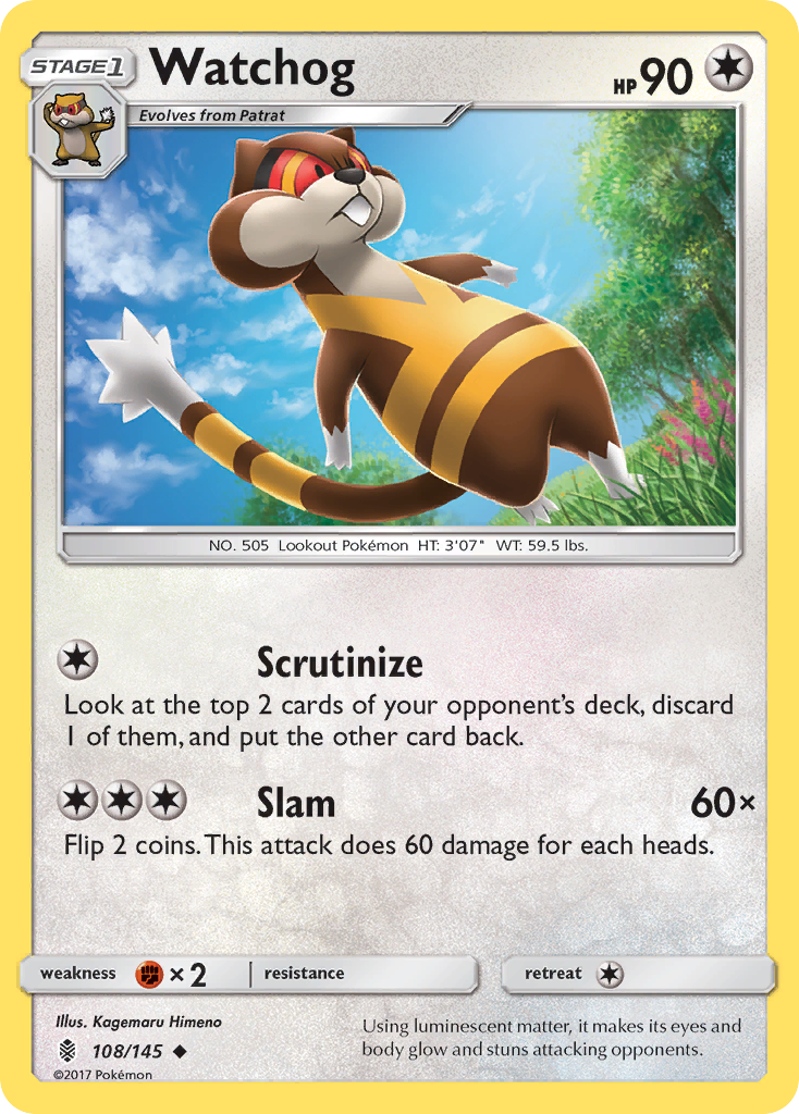 Watchog (108/145) [Sun & Moon: Guardians Rising] | Good Games Morley