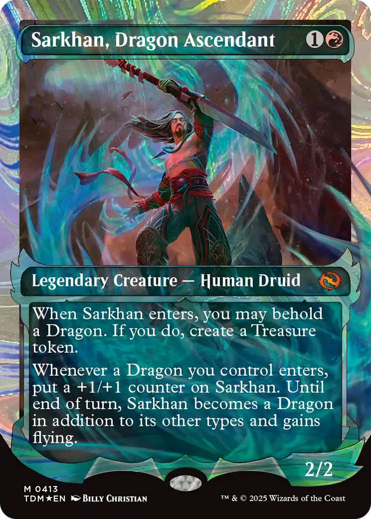 Sarkhan, Dragon Ascendant (0413) (Showcase) (Halo Foil) [Tarkir: Dragonstorm] | Good Games Morley
