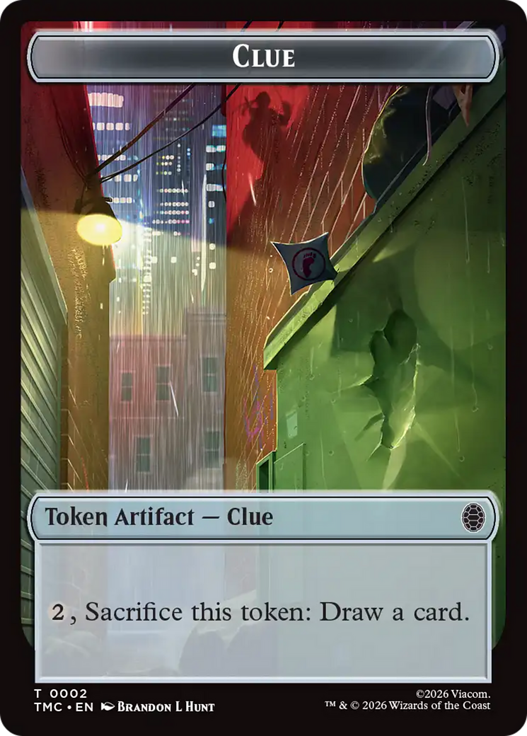 Ooze // Clue Double-Sided Token [Teenage Mutant Ninja Turtles Commander Tokens] | Good Games Morley