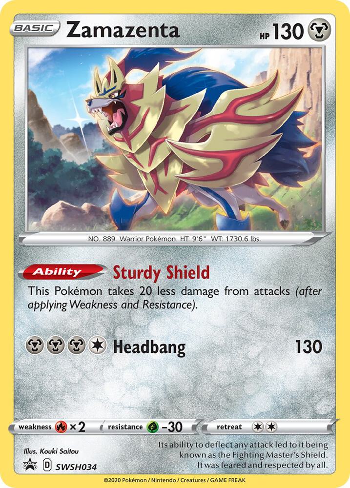 Zamazenta SWSH034 (SWSH: Sword & Shield Promo Cards)  - Holofoil | Good Games Morley