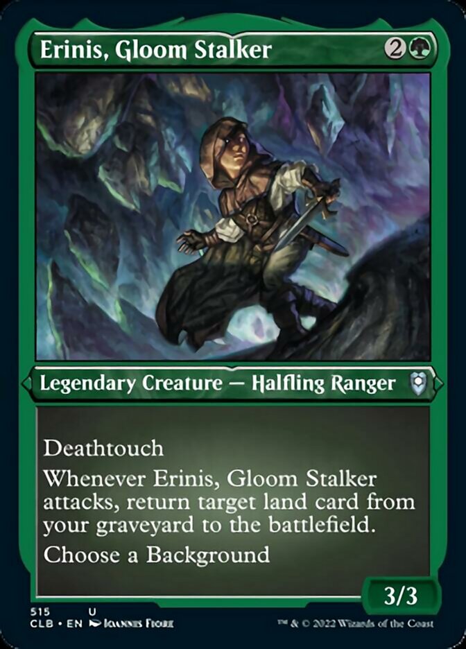 Erinis, Gloom Stalker (Foil Etched) [Commander Legends: Battle for Baldur's Gate] | Good Games Morley