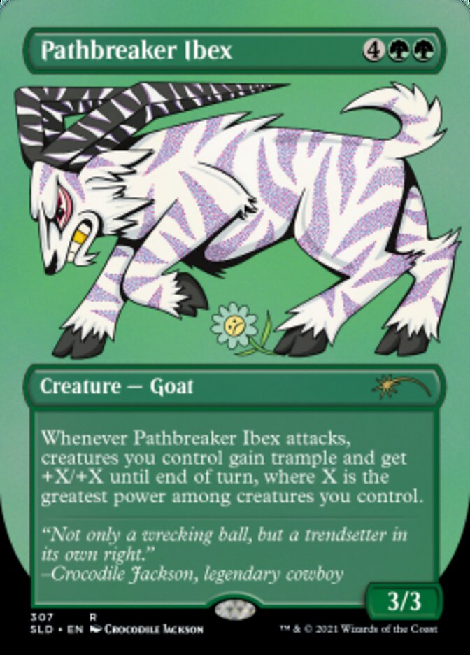 Pathbreaker Ibex (Borderless) (Foil Etched) [Secret Lair Drop Series] | Good Games Morley