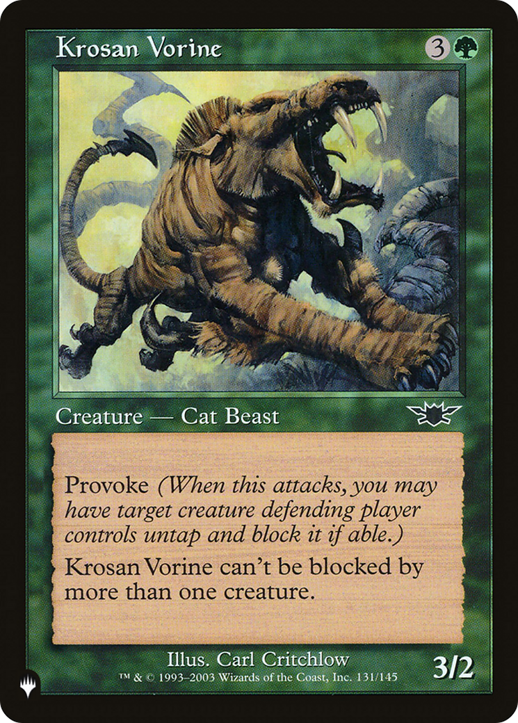 Krosan Vorine [The List] | Good Games Morley