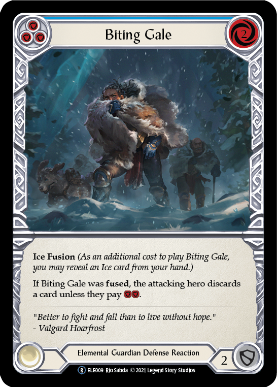 Biting Gale (Blue) [U-ELE009] (Tales of Aria Unlimited)  Unlimited Rainbow Foil | Good Games Morley