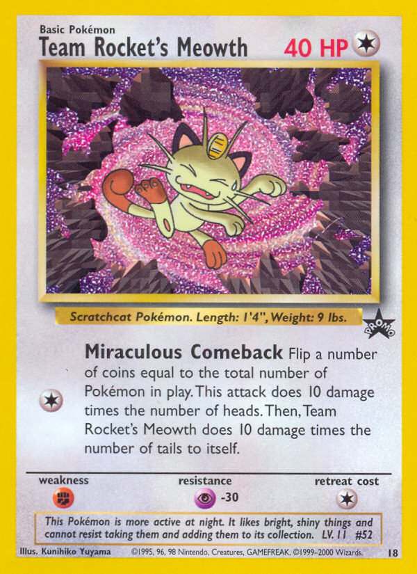 Team Rocket's Meowth (18) [Wizards of the Coast: Black Star Promos] | Good Games Morley