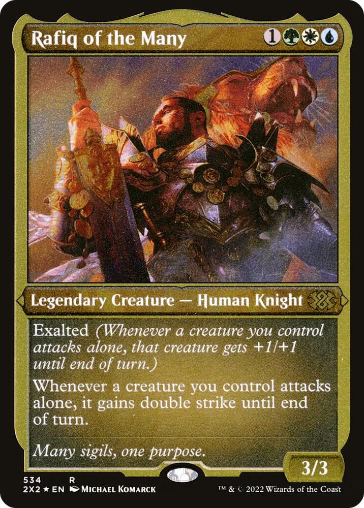 Rafiq of the Many Foil Etched 534 (Double Masters 2022)  - Foil | Good Games Morley