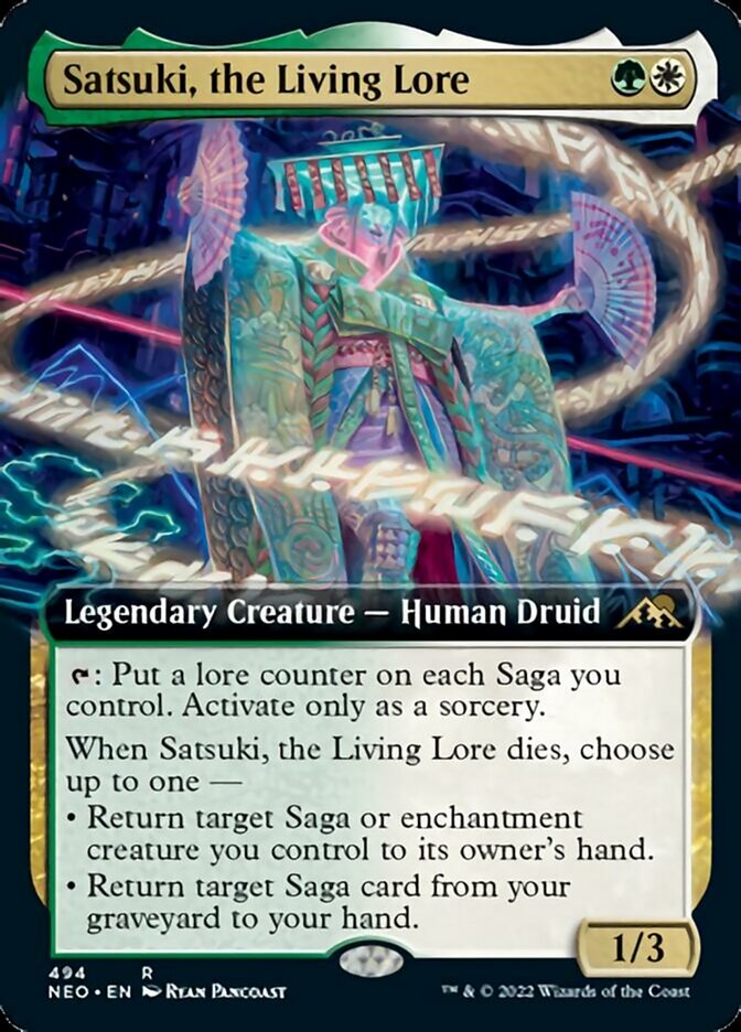 Satsuki, the Living Lore (Extended Art) [Kamigawa: Neon Dynasty] | Good Games Morley